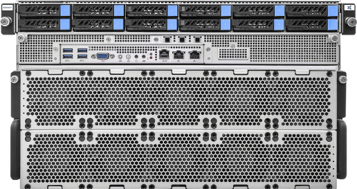 Exxact TensorEX 6U HGX H200 Server - 2x 4th/5th Gen Intel Xeon