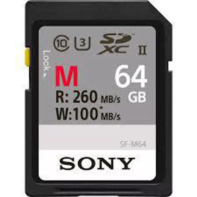 Sony SF-M64/T 64 GB M Series UHS-II SDXC Memory Card (U3) | Exxact