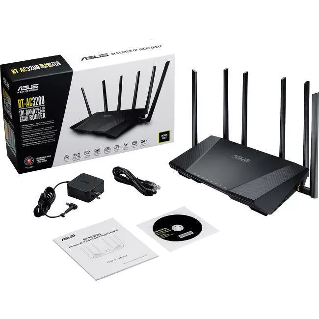 remark tiger Backward ASUS RT-AC3200 Wi-Fi 5 IEEE 802.11ac Ethernet Wireless Router | Exxact