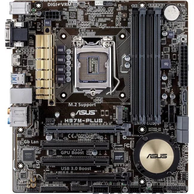 ASUS H97M-PLUS Desktop Motherboard - Intel H97 Express Chipset