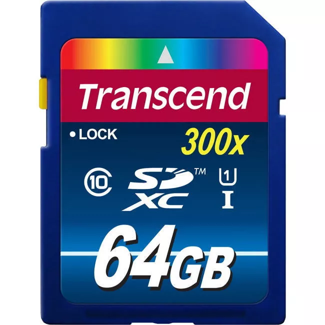 Transcend TS64GSDU1 Premium 64 GB Class 10/UHS-I SDXC | Exxact